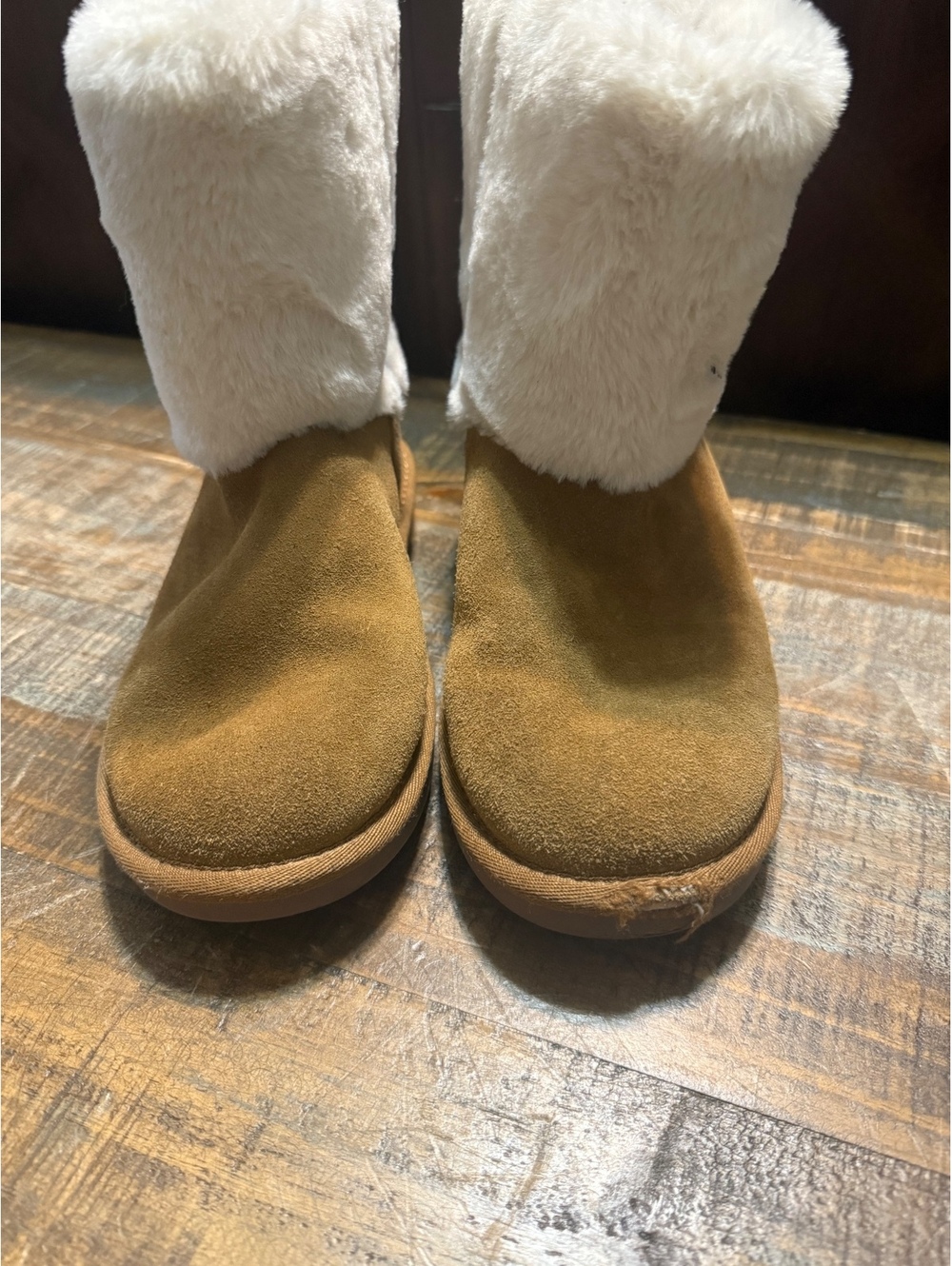 Koolaburra by UGG Women's Suede and Faux Fur Winter Boots Size 5